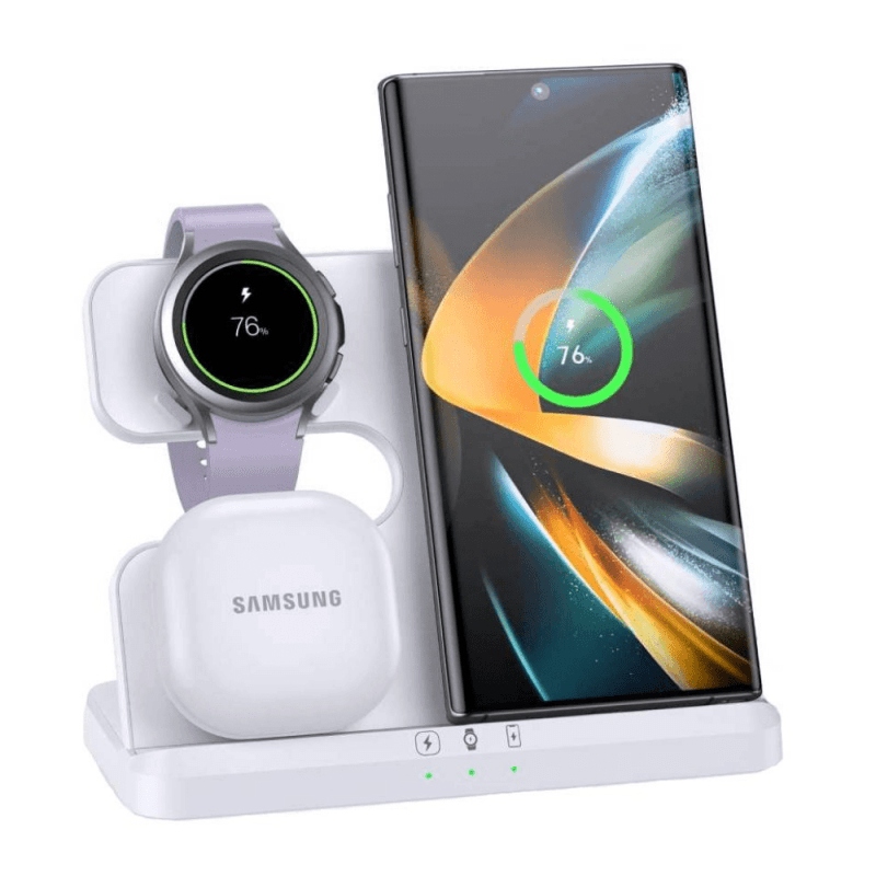 Support de chargeur sans fil 3 en 1, pour Samsung S22 S21 S20 S10 Ultra Note Galaxy Watch 5 4 Active Buds, Station de charge rapide 15W